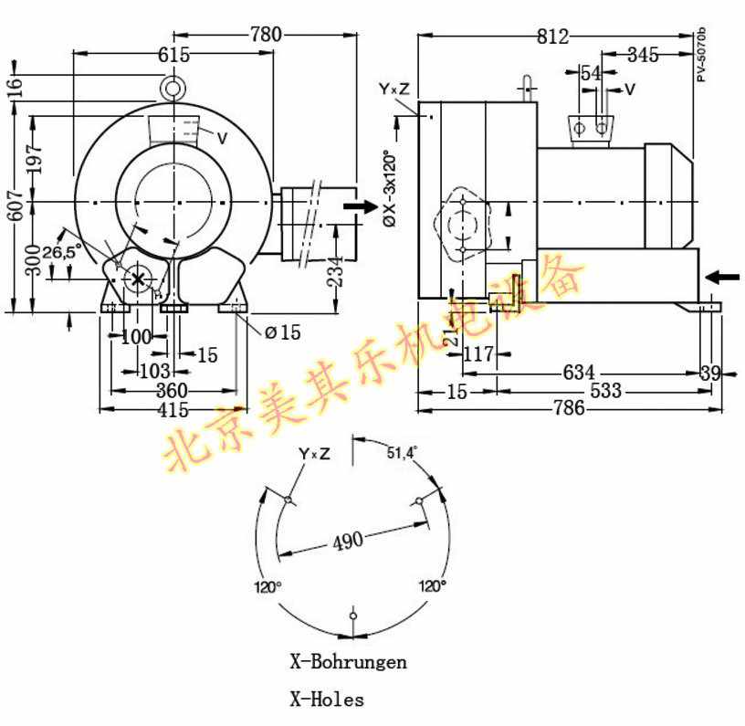 2GH920/25kw雙段高壓鼓風(fēng)機CAD圖